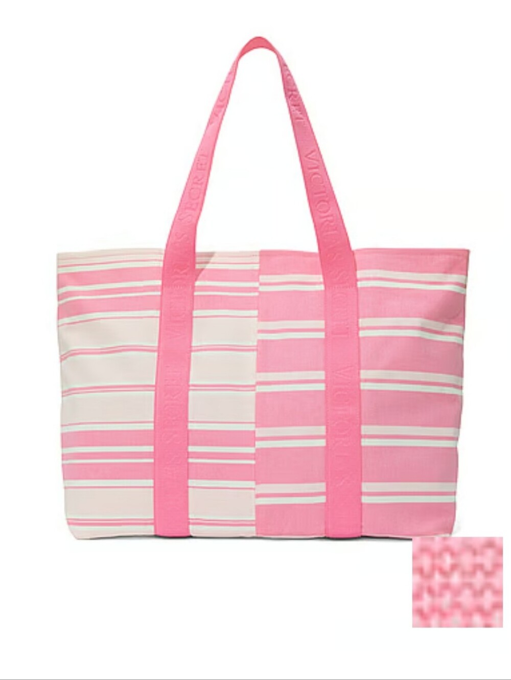 Victoria's Secret Heritage Stripe Canvas Tote Bag NIP